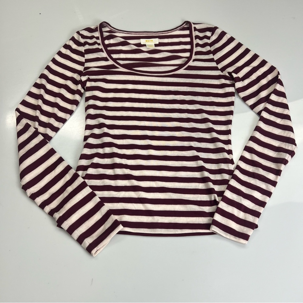 Maeve by Anthropologie women’s white purple stripes M L17-24